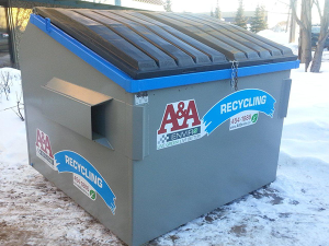 6 cubic yard Edmonton Commercial Recycling Bin